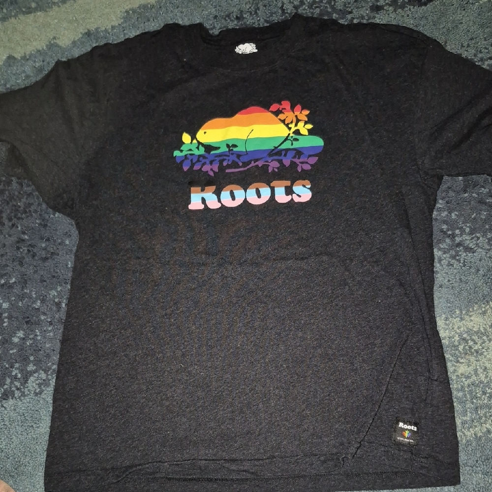 💥5/35 Roots Gender Free Rainbow Tee Size 1(mens Xxs Womens Xs)